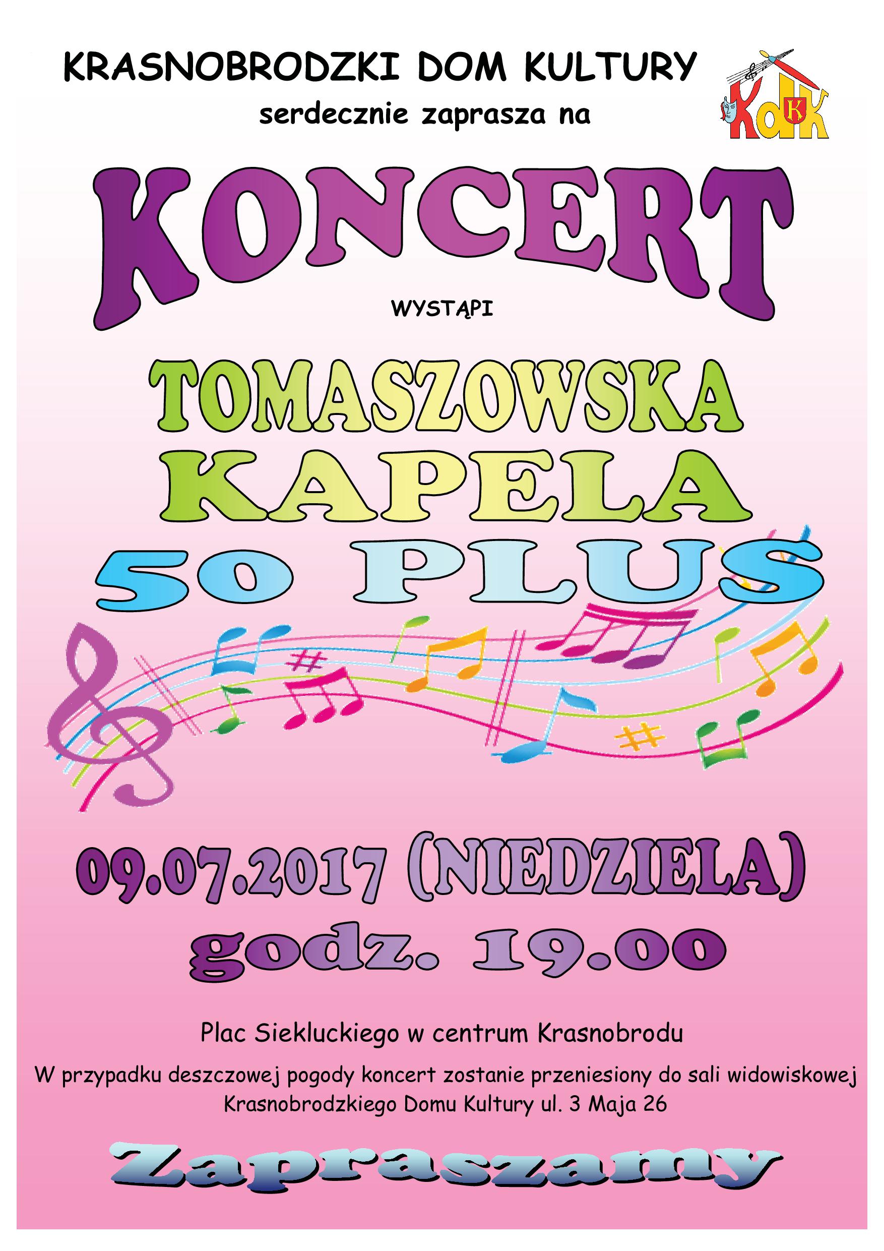 2017.07.09 Tomaszowska Kapela 50 Plus plakat